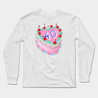 40th Birthday cake Long Sleeve T-Shirt